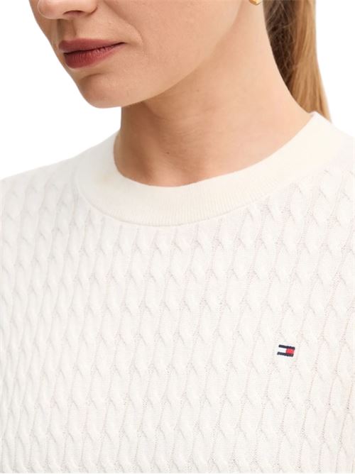 Maglioncino a trecce in cotone Tommy Hilfiger | WW0WW44993YA8